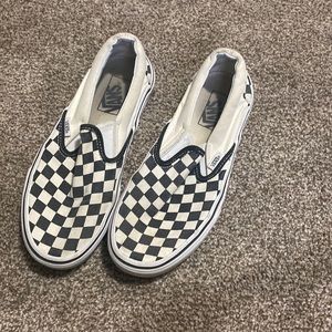 Checkered Slip On Vans